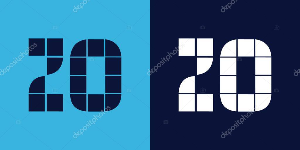 ZO logo design with tile shape. Minimalist and modern vector illustration design suitable for business or brand