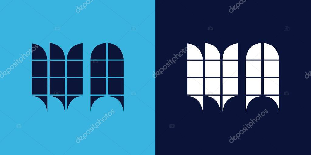 WA logo design with tile shape. Minimalist and modern vector illustration design suitable for business or brand