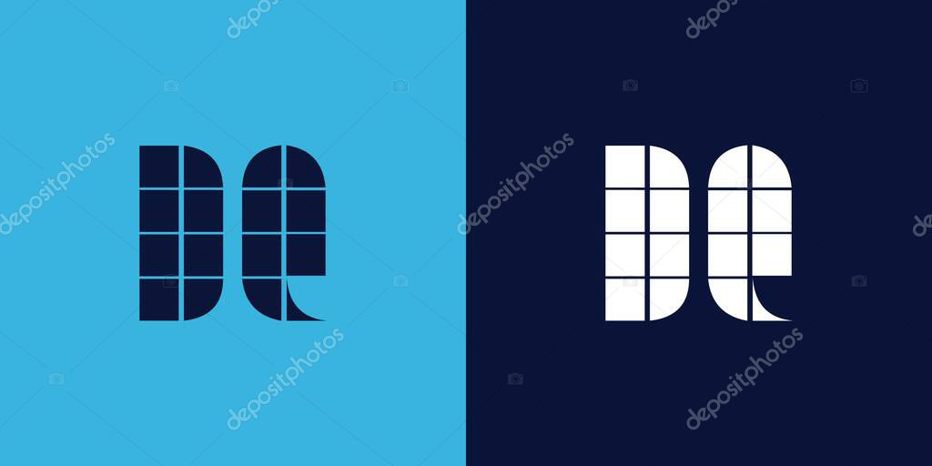 DQ logo design with tile shape. Minimalist and modern vector illustration design suitable for business or brand