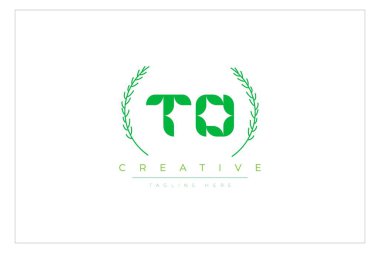 Doğal Yapraklar ve Metin Elementleri içeren Yeşil Minimalist Logo Tasarımına. Taze doğa ve sağlıklı yaprak logosu tasarımı.