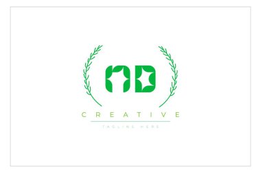 ND Yeşil Minimalist Logo Tasarımı: Doğal Yapraklar ve Metin Elementleri içeren Yeşil Minimalist Logo Tasarımı. Taze doğa ve sağlıklı yaprak logosu tasarımı. Doğal Yapraklar ve Metin Elementleri. Taze doğa ve sağlıklı yaprak logosu tasarımı.