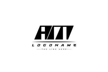 AM yarış logosu. Yarış, araba ve motor sporları için yarış logosu tasarımı. Temiz ve Cesur Tipografi Biçimli Modern Minimalist Logo Tasarımı