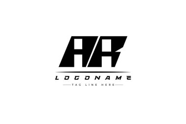 AR yarışçısı logosu. Yarış, araba ve motor sporları için yarış logosu tasarımı. Temiz ve Cesur Tipografi Biçimli Modern Minimalist Logo Tasarımı