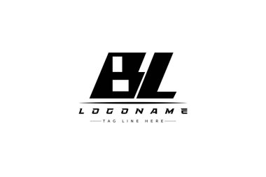 BL yarış logosu. Yarış, araba ve motor sporları için yarış logosu tasarımı. Temiz ve Cesur Tipografi Biçimli Modern Minimalist Logo Tasarımı