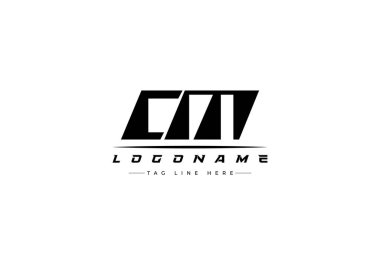 CM yarış logosu. Yarış, araba ve motor sporları için yarış logosu tasarımı. Temiz ve Cesur Tipografi Biçimli Modern Minimalist Logo Tasarımı