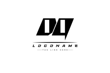 DQ yarış logosu. Yarış, araba ve motor sporları için yarış logosu tasarımı. Temiz ve Cesur Tipografi Biçimli Modern Minimalist Logo Tasarımı