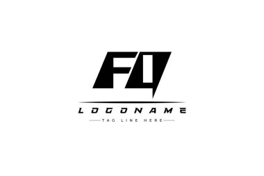 FQ yarışçı logosu. Yarış, araba ve motor sporları için yarış logosu tasarımı. Temiz ve Cesur Tipografi Biçimli Modern Minimalist Logo Tasarımı