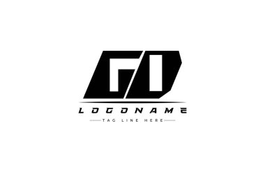 GD yarış logosu. Yarış, araba ve motor sporları için yarış logosu tasarımı. Temiz ve Cesur Tipografi Biçimli Modern Minimalist Logo Tasarımı
