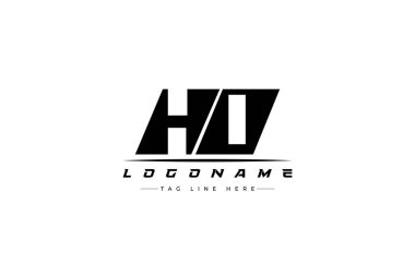 HO yarış logosu. Yarış, araba ve motor sporları için yarış logosu tasarımı. Temiz ve Cesur Tipografi Biçimli Modern Minimalist Logo Tasarımı