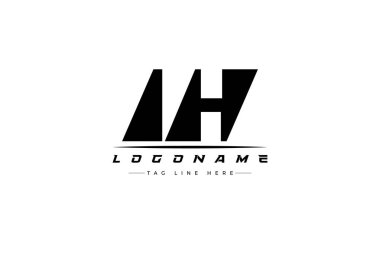 IH yarış logosu. Yarış, araba ve motor sporları için yarış logosu tasarımı. Temiz ve Cesur Tipografi Biçimli Modern Minimalist Logo Tasarımı