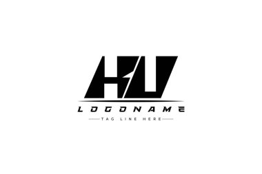 KU yarış logosu. Yarış, araba ve motor sporları için yarış logosu tasarımı. Temiz ve Cesur Tipografi Biçimli Modern Minimalist Logo Tasarımı