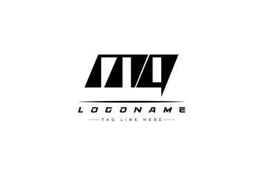 MQ yarışçısı logosu. Yarış, araba ve motor sporları için yarış logosu tasarımı. Temiz ve Cesur Tipografi Biçimli Modern Minimalist Logo Tasarımı