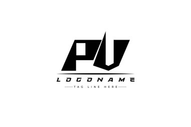 PV yarış logosu. Yarış, araba ve motor sporları için yarış logosu tasarımı. Temiz ve Cesur Tipografi Biçimli Modern Minimalist Logo Tasarımı