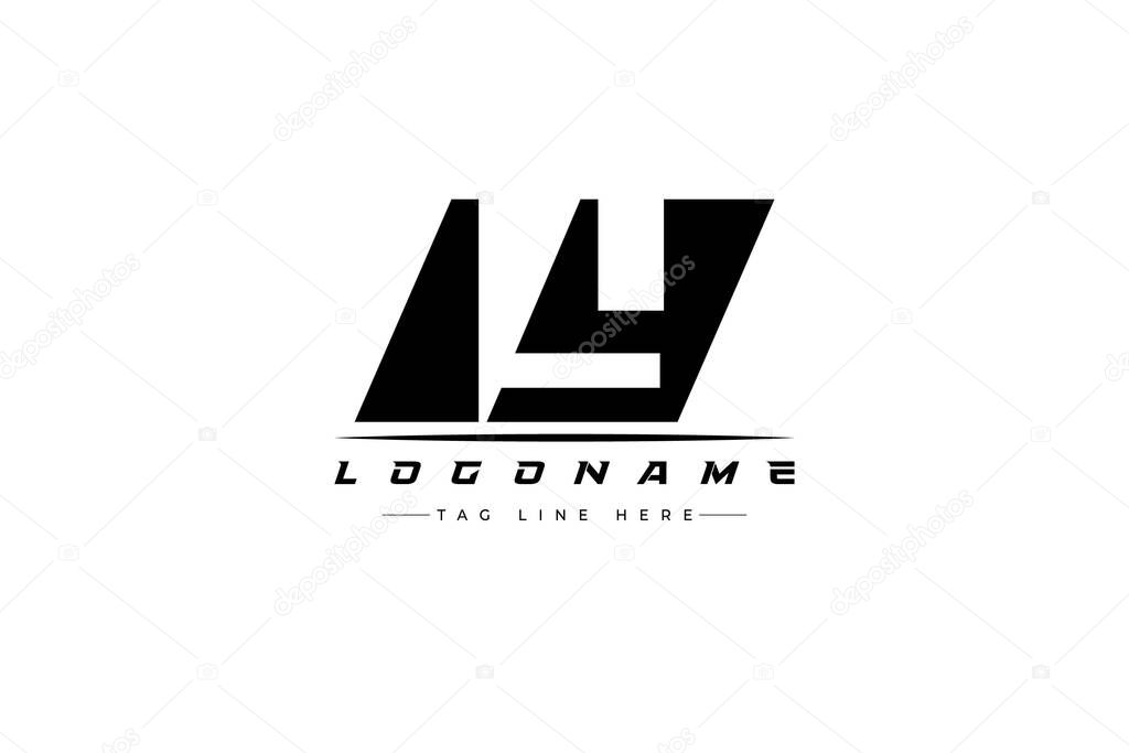IY racer logo. Racing logo design for racing, driving and car or motorsport. Modern Minimalist Logo Design with Clean and Bold Typography Style