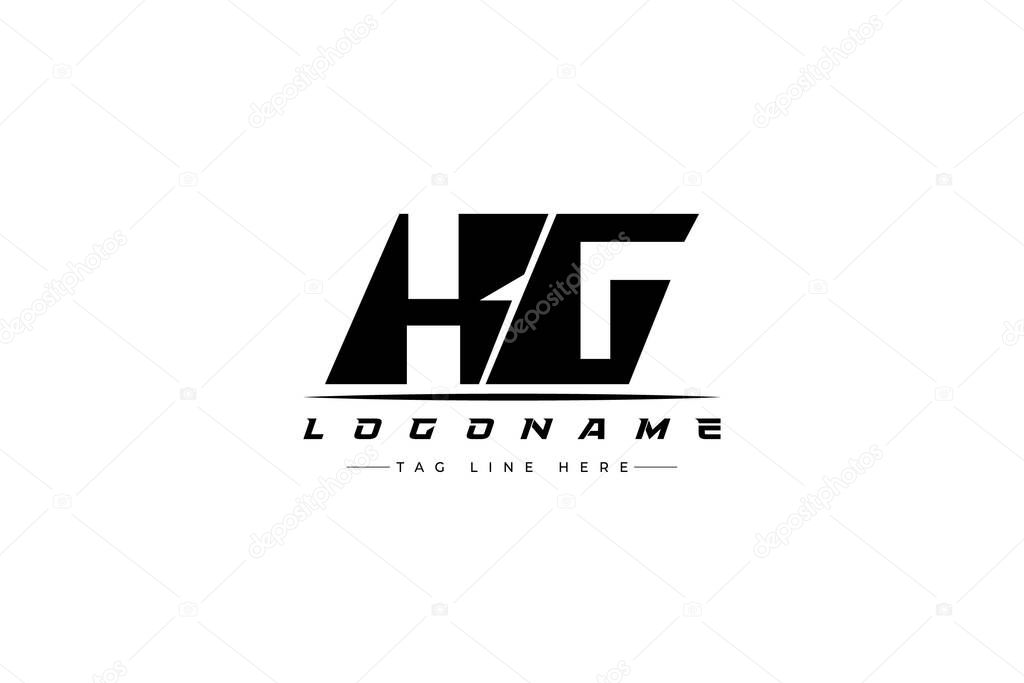 KG racer logo. Racing logo design for racing, driving and car or motorsport. Modern Minimalist Logo Design with Clean and Bold Typography Style