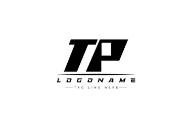 TP yarış logosu. Yarış, araba ve motor sporları için yarış logosu tasarımı. Temiz ve Cesur Tipografi Biçimli Modern Minimalist Logo Tasarımı