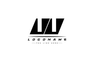 UU yarış logosu. Yarış, araba ve motor sporları için yarış logosu tasarımı. Temiz ve Cesur Tipografi Biçimli Modern Minimalist Logo Tasarımı