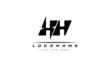 XH yarış logosu. Yarış, araba ve motor sporları için yarış logosu tasarımı. Temiz ve Cesur Tipografi Biçimli Modern Minimalist Logo Tasarımı