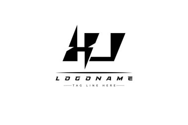 XJ yarış logosu. Yarış, araba ve motor sporları için yarış logosu tasarımı. Temiz ve Cesur Tipografi Biçimli Modern Minimalist Logo Tasarımı