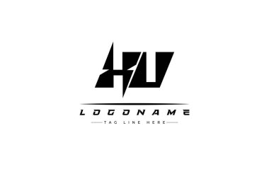 XU yarış logosu. Yarış, araba ve motor sporları için yarış logosu tasarımı. Temiz ve Cesur Tipografi Biçimli Modern Minimalist Logo Tasarımı