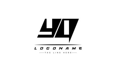 YQ yarışçısı logosu. Yarış, araba ve motor sporları için yarış logosu tasarımı. Temiz ve Cesur Tipografi Biçimli Modern Minimalist Logo Tasarımı