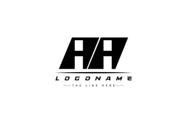 AA yarış logosu. Yarış, araba ve motor sporları için yarış logosu tasarımı. Temiz ve Cesur Tipografi Biçimli Modern Minimalist Logo Tasarımı