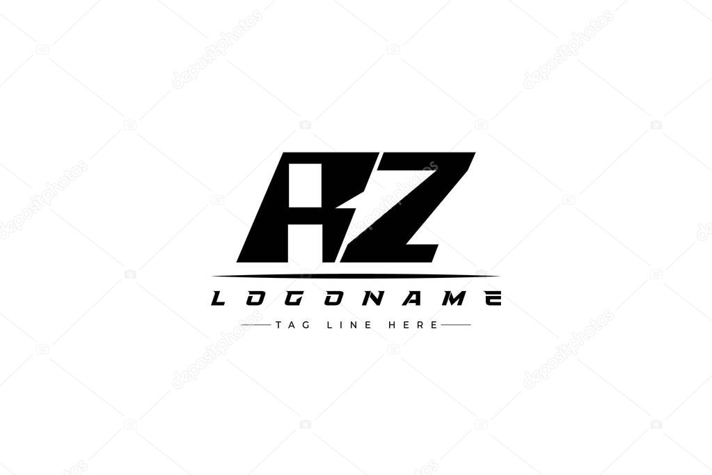 RD racer logo. Racing logo design for racing, driving and car or motorsport. Modern Minimalist Logo Design with Clean and Bold Typography Style