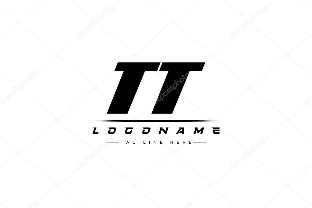 TT racer logo. Racing logo design for racing, driving and car or motorsport. Modern Minimalist Logo Design with Clean and Bold Typography Style