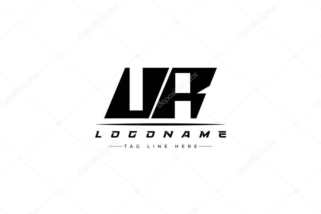 UR racer logo. Racing logo design for racing, driving and car or motorsport. Modern Minimalist Logo Design with Clean and Bold Typography Style