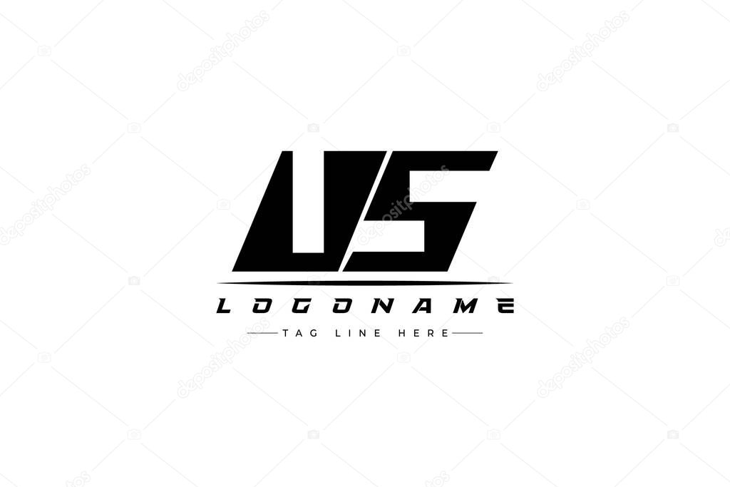 US racer logo. Racing logo design for racing, driving and car or motorsport. Modern Minimalist Logo Design with Clean and Bold Typography Style