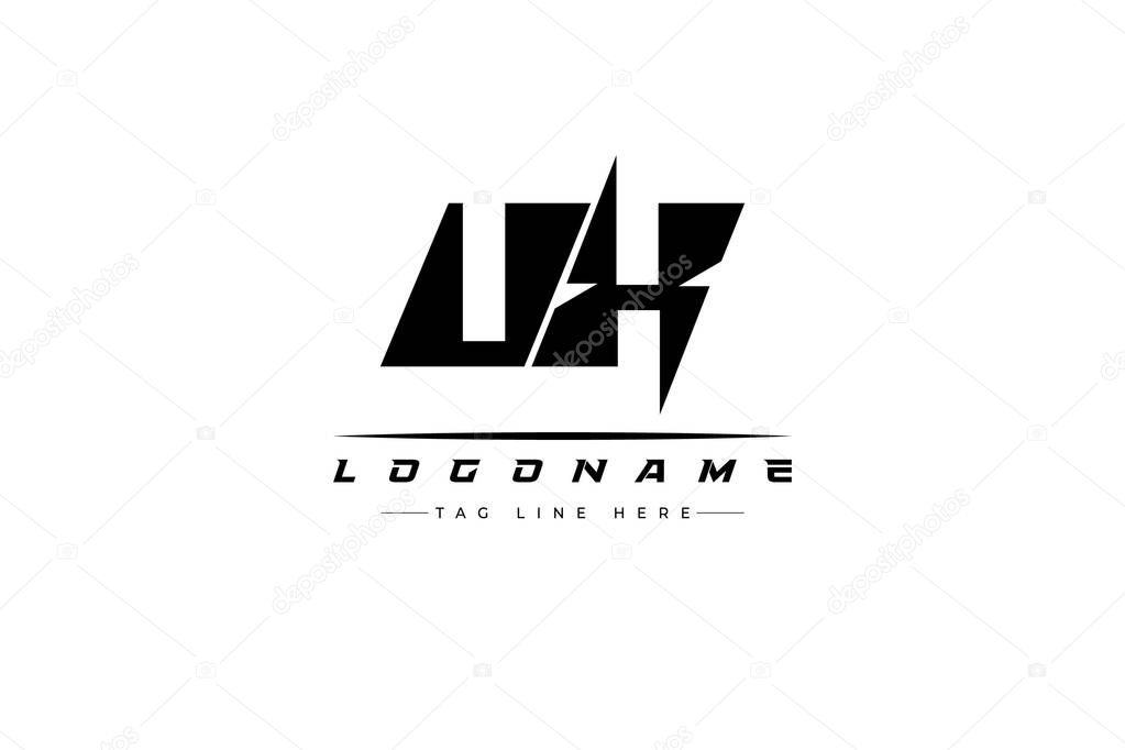 UX racer logo. Racing logo design for racing, driving and car or motorsport. Modern Minimalist Logo Design with Clean and Bold Typography Style