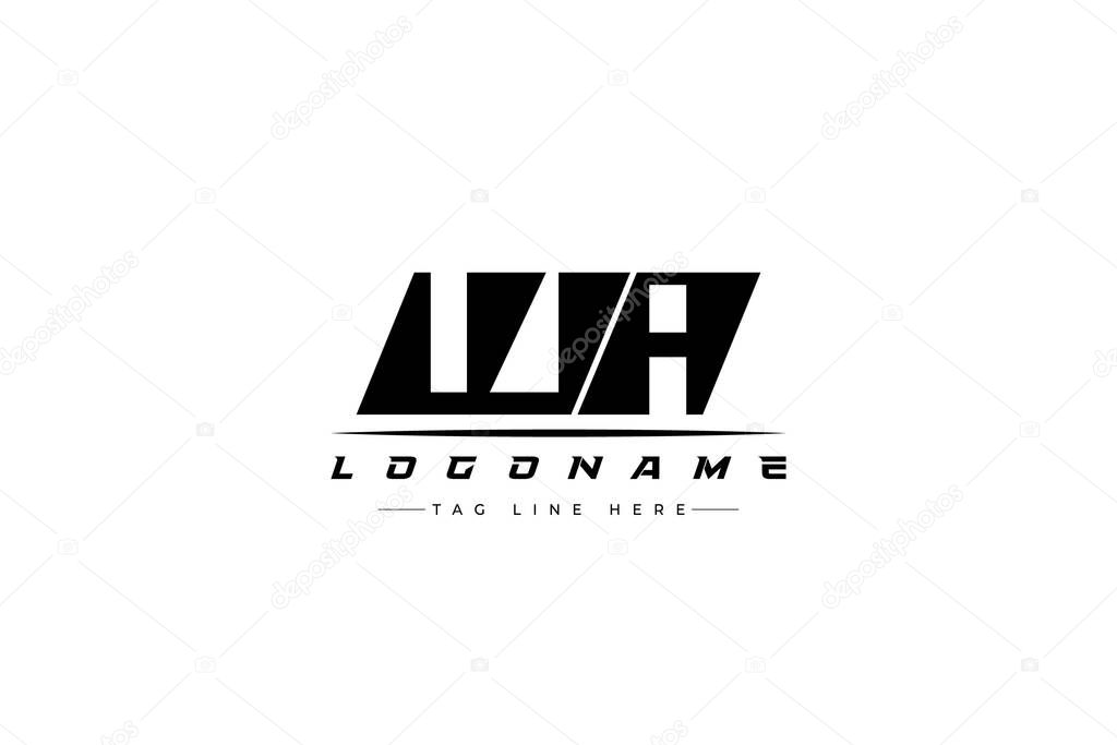 WA racer logo. Racing logo design for racing, driving and car or motorsport. Modern Minimalist Logo Design with Clean and Bold Typography Style