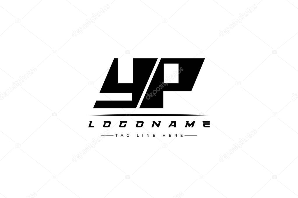 YP racer logo. Racing logo design for racing, driving and car or motorsport. Modern Minimalist Logo Design with Clean and Bold Typography Style