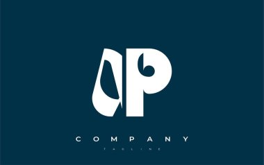 AP Soyut Geometrik Logo Tasarımı. Basit tipografi elementleriyle modern ve zarif logo tasarımı, markalaşma mükemmelliği.