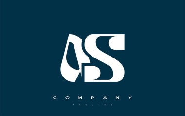AS Soyut Geometrik Logo Tasarımı. Basit tipografi elementleriyle modern ve zarif logo tasarımı, markalaşma mükemmelliği.