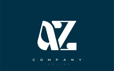 AZ Soyut Geometrik Logo Tasarımı. Basit tipografi elementleriyle modern ve zarif logo tasarımı, markalaşma mükemmelliği.