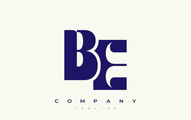 BE Soyut Geometrik Logo Tasarımı. Basit tipografi elementleriyle modern ve zarif logo tasarımı, markalaşma mükemmelliği.