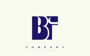 BF Soyut Geometrik Logo Tasarımı. Basit tipografi elementleriyle modern ve zarif logo tasarımı, markalaşma mükemmelliği.