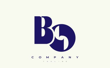 BO Soyut Geometrik Logo Tasarımı. Basit tipografi elementleriyle modern ve zarif logo tasarımı, markalaşma mükemmelliği.
