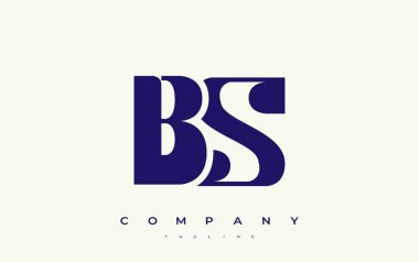 BS Soyut Geometrik Logo Tasarımı. Basit tipografi elementleriyle modern ve zarif logo tasarımı, markalaşma mükemmelliği.
