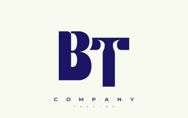 BT Soyut Geometrik Logo Tasarımı. Basit tipografi elementleriyle modern ve zarif logo tasarımı, markalaşma mükemmelliği.