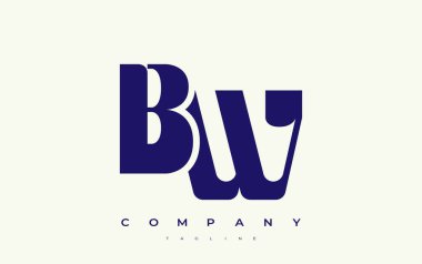 BW Soyut Geometrik Logo Tasarımı. Basit tipografi elementleriyle modern ve zarif logo tasarımı, markalaşma mükemmelliği.