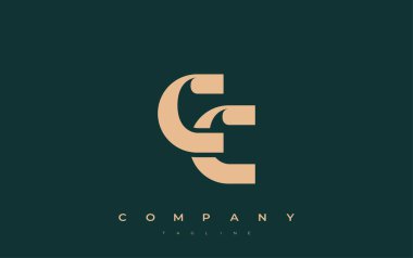 CC Soyut Geometrik Logo Tasarımı. Basit tipografi elementleriyle modern ve zarif logo tasarımı, markalaşma mükemmelliği.