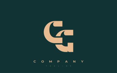CG Soyut Geometrik Logo Tasarımı. Basit tipografi elementleriyle modern ve zarif logo tasarımı, markalaşma mükemmelliği.