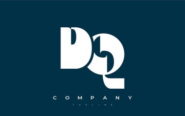 DQ Soyut Geometrik Logo Tasarımı. Basit tipografi elementleriyle modern ve zarif logo tasarımı, markalaşma mükemmelliği.