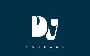 DV Soyut Geometrik Logo Tasarımı. Basit tipografi elementleriyle modern ve zarif logo tasarımı, markalaşma mükemmelliği.