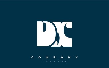 DX Soyut Geometrik Logo Tasarımı. Basit tipografi elementleriyle modern ve zarif logo tasarımı, markalaşma mükemmelliği.