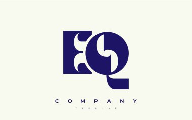 EQ Soyut Geometrik Logo Tasarımı. Basit tipografi elementleriyle modern ve zarif logo tasarımı, markalaşma mükemmelliği.