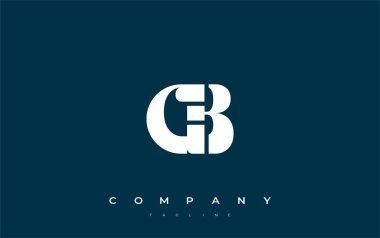 GB Soyut Geometrik Logo Tasarımı. Basit tipografi elementleriyle modern ve zarif logo tasarımı, markalaşma mükemmelliği.