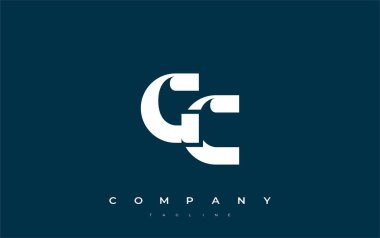 GC Soyut Geometrik Logo Tasarımı. Basit tipografi elementleriyle modern ve zarif logo tasarımı, markalaşma mükemmelliği.